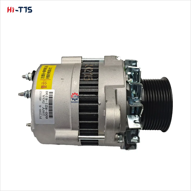 Excavator Engine Alternator PC200-3 6D105 24V  40A  600-821-6130, 6008216110, 6008216130, 6008216140, 6008216150, 6008216190, RK
