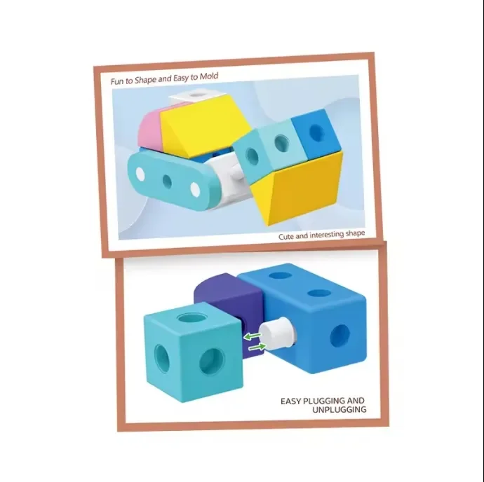 New product kids education assemble eva toy building blocks 28pcs funny vehicle model diy puzzle building blocks