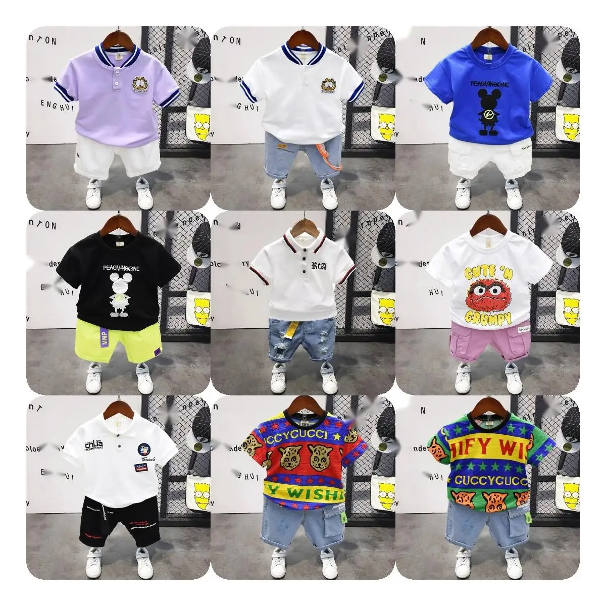 2024 summer wholesale suit for kids boys wedding children boys suitsshort sleeve new boys formal suits