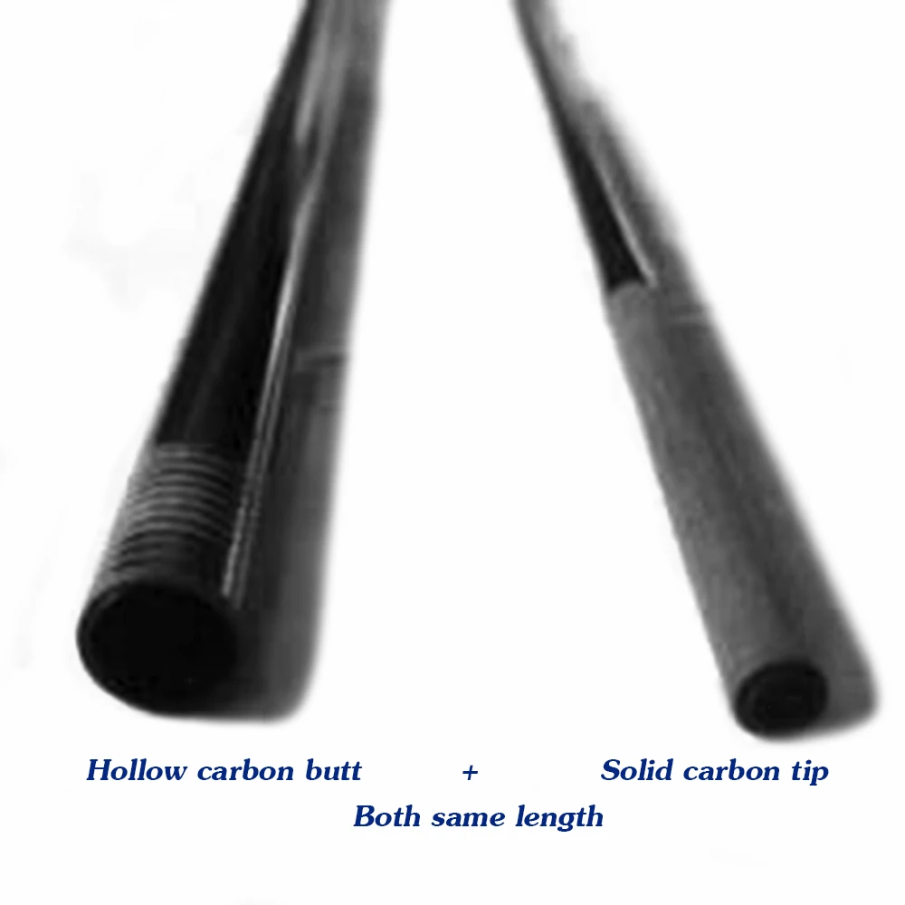 High carbon Solid top hollow butt section line weight 6-14lb jig rod blank