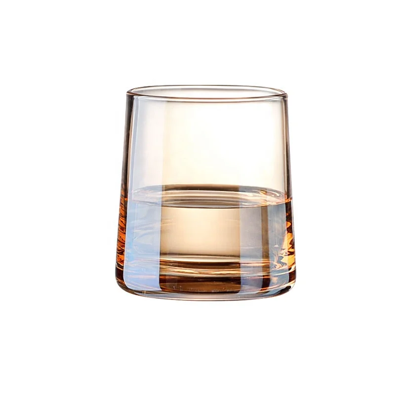 Luxury Empty Unique Clear Gold Grey 8oz 250ml Glass Candle Jar With Lid For Scented Candle