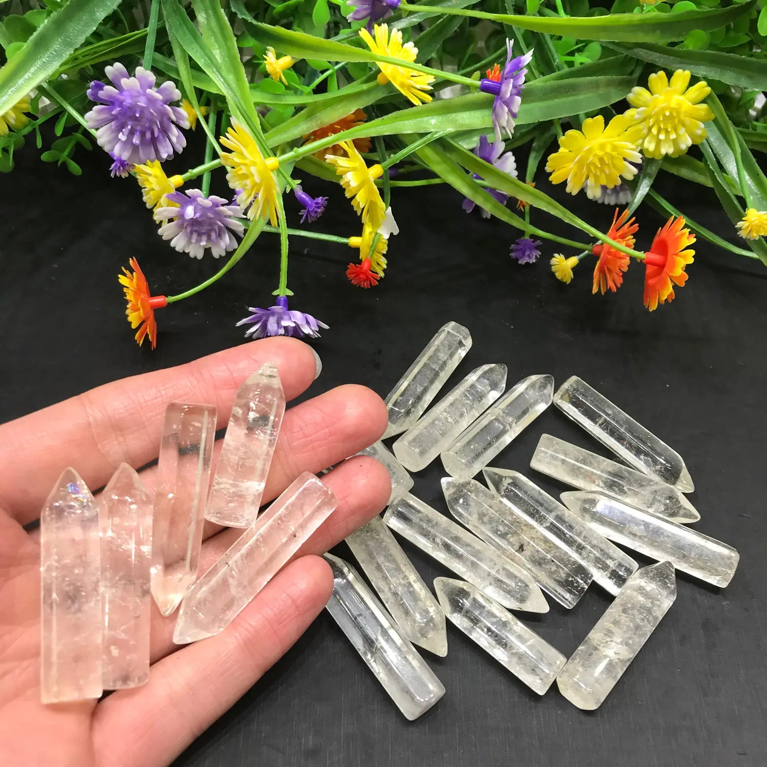 Natural High Quality Clear Quartz Crystal Tower Point For Pendant Decoration