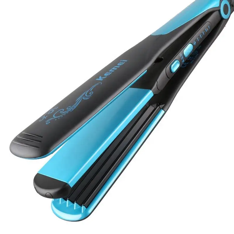Kemei KM 2209 Hair Straightener Hair Curler 2 in 1 Irons 90W Flat Straightening Corrugated Curling Styling Tools (1600705867600)