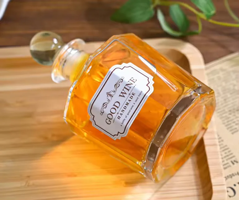 custom fruit wine high-grade self-brewing gift bottle 500ml 700ml spirits liquor gin vodka brandy whisky  glass bottle