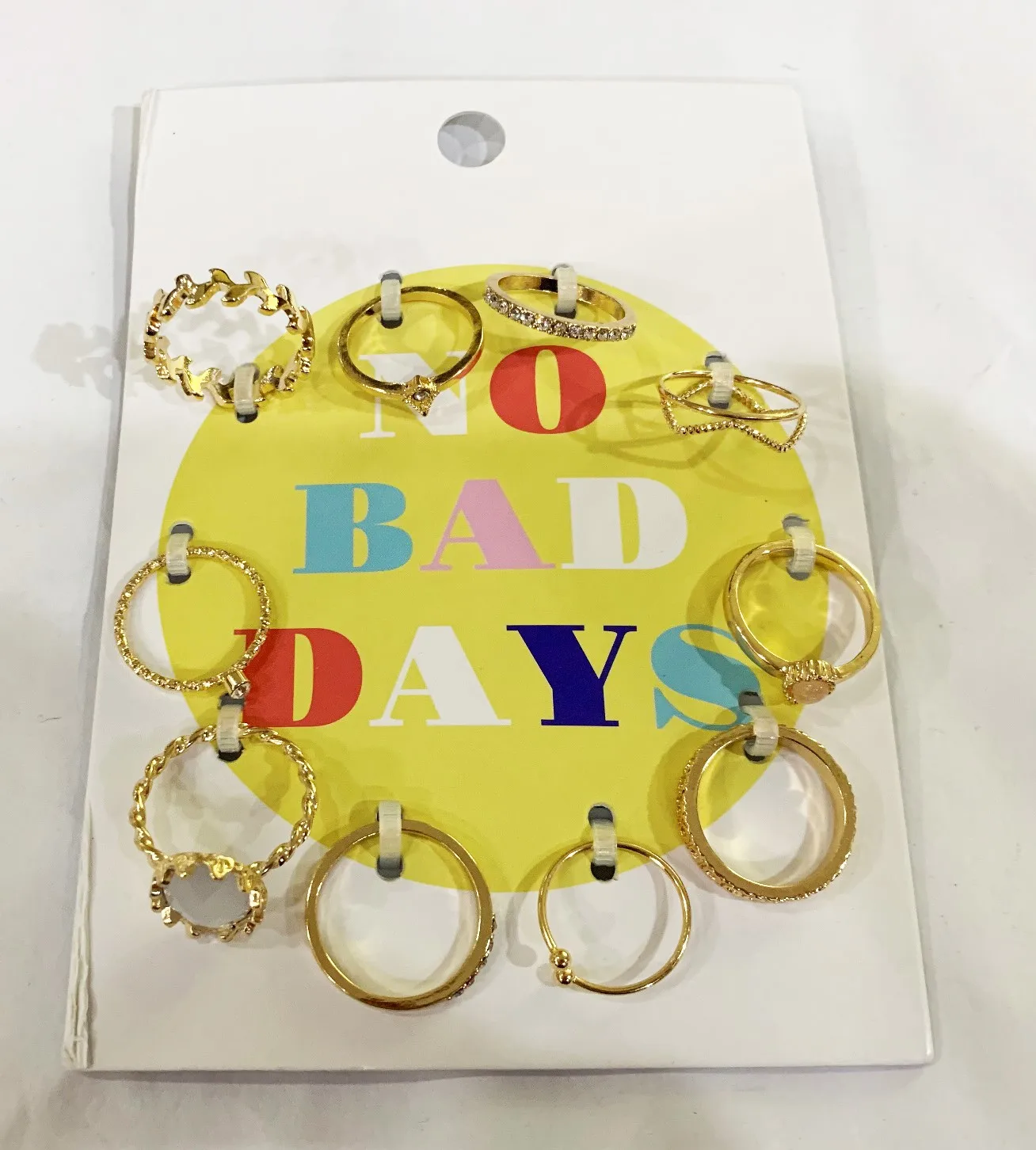 
10 pcs Ring Set with Stones and Diamond Shape rings for girl 