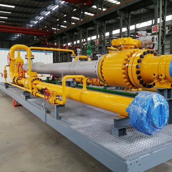 Natural gas Pipe pig launcher and receiver equipment Pigging transmitter and receiver Pipe pigging skid