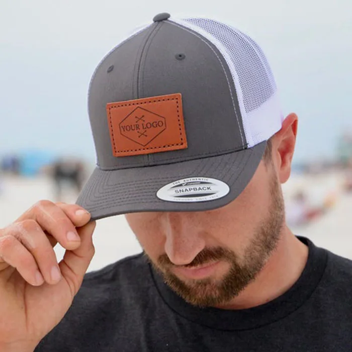 Оптовая продажа, кожаная бейсболка с логотипом на заказ, 6 панелей