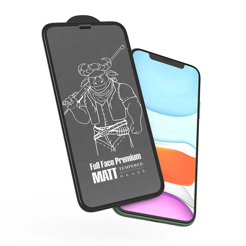 Matte Screen Protector for iPhone, ZIFRIEND 2.5D 0.33mm Anti Glare Full Coverage Anti Scratch, Bubble Free Tempered Glass