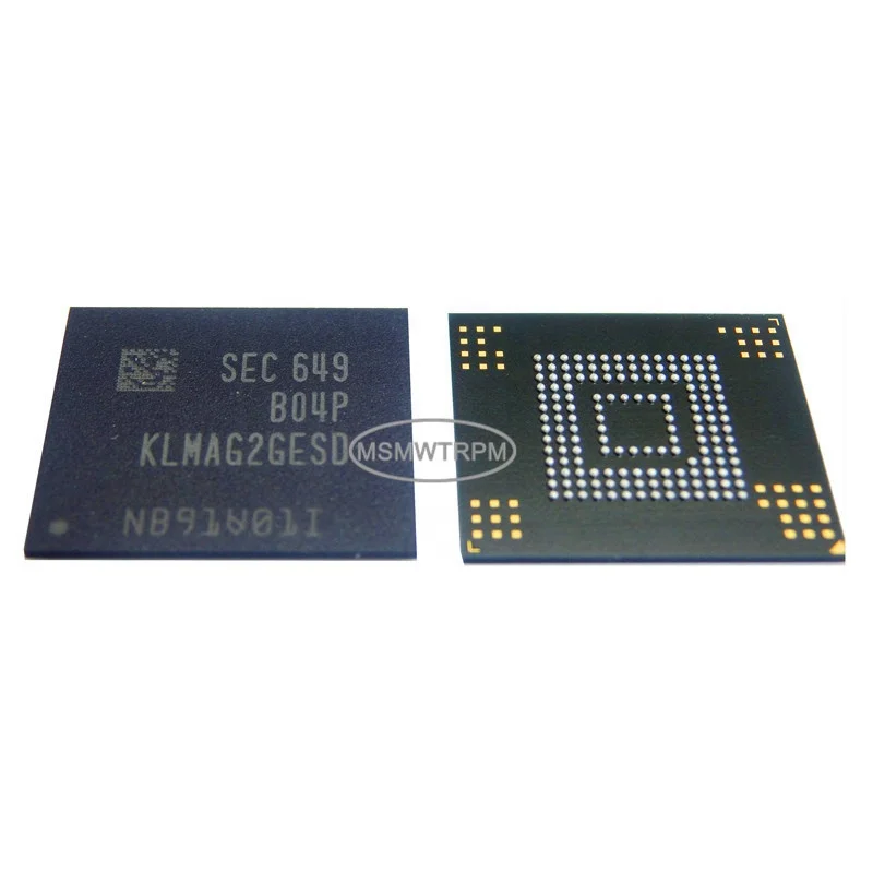 MSMWTRPM KLMAG2GESD-B04P 153FBGA EMMC 5.1 16GB Used Soldered balls tested OK empty data memory KLMAG2GESD