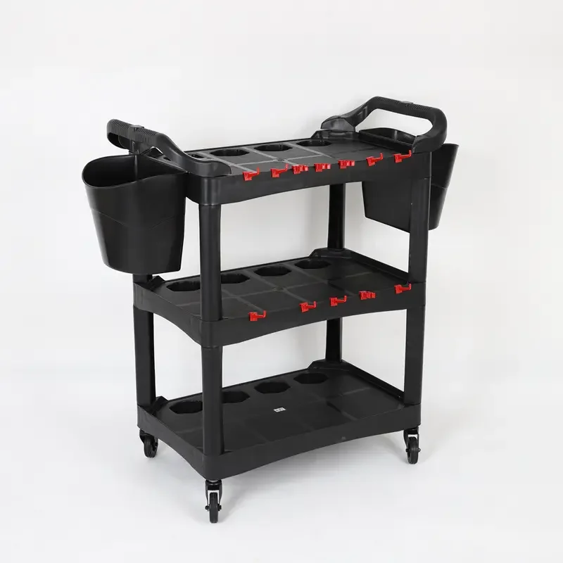 Hot Sale Auto Repair Tool Cart 3 Shelf Tool Cart Car Wash Detailing Trolley