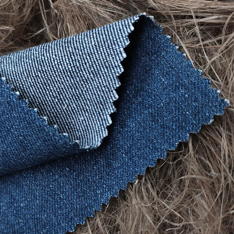 51016-Eco Friendly Hemp Organic Cotton Raw Denim Fabric Color Customized For Garments Hemp Denim Fabric