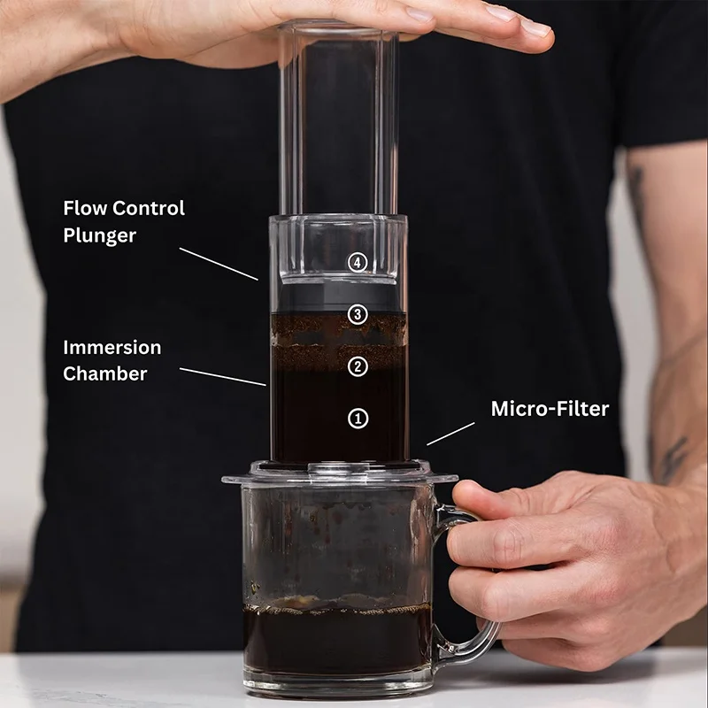 3 in 1 Brew Method Small Portable Coffee Maker Manual Espresso Machine for camping & travel outdoor with package