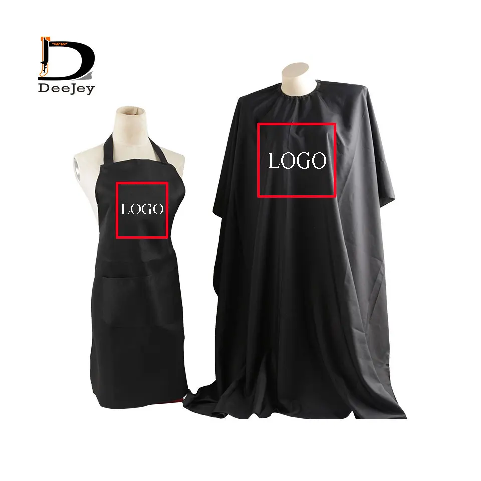Waterproof Beauty Adjustable Salon Cape with Logo Hairdressing Hair Cutting Barber Cape and Apron with Design