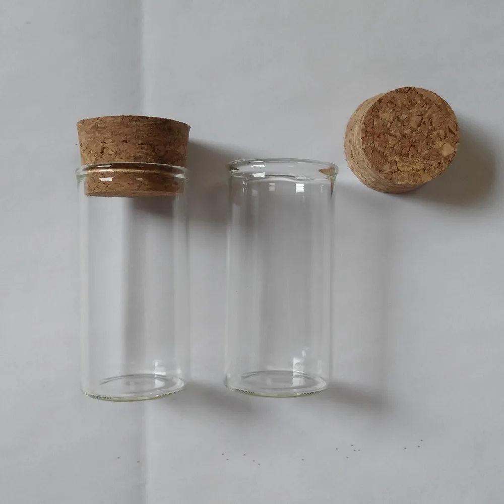Factory Supply Big Decoration Glass Tube Glass Jar Cylinder Glass Bottle With Cork