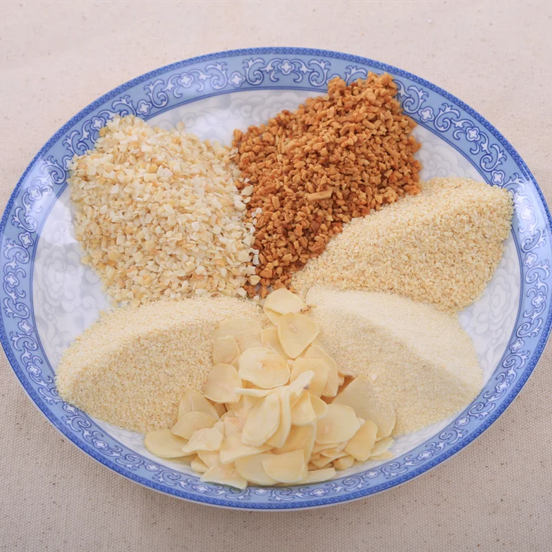 New crop dried vegetables fresh garlic made into minced garlic dehydrated garlic flakes granules powder