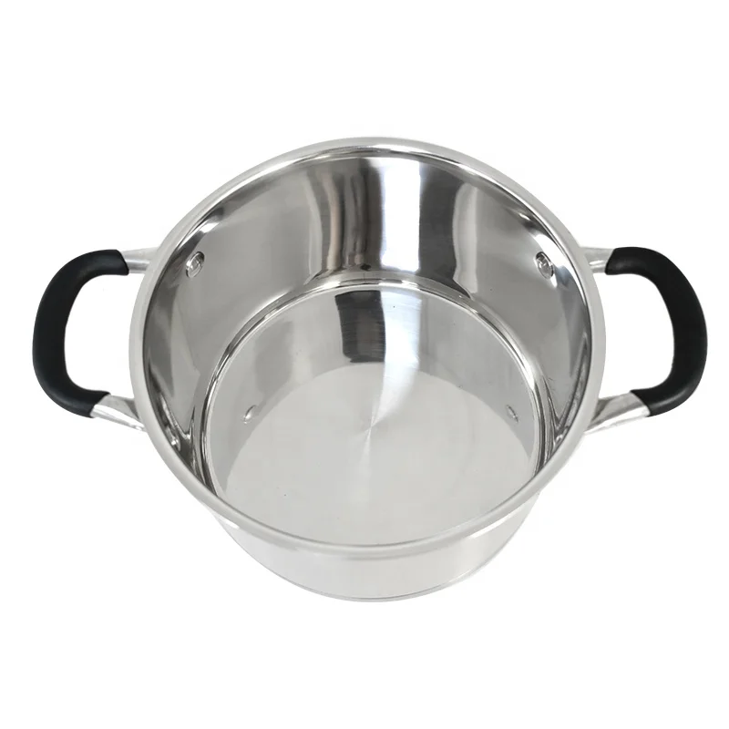 Vinod cookware kitchen ware sets stainless steel pot cooking cauldron wicca straight side glass cover home usage