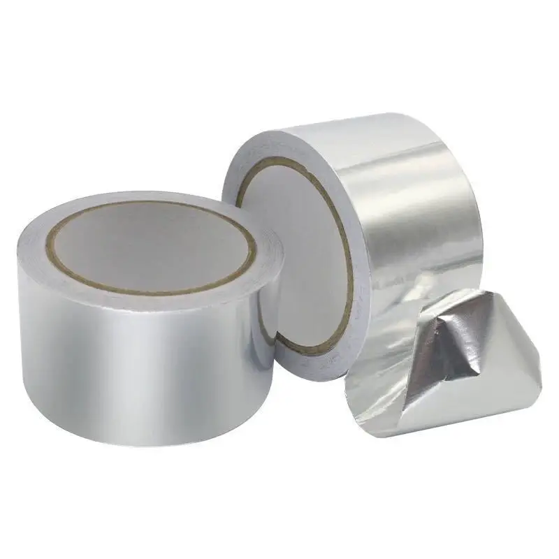 0.05mm Thick Aluminum Foil Tape High Temperature Resistant Self-Adhesive Shielding Conductive Tape
