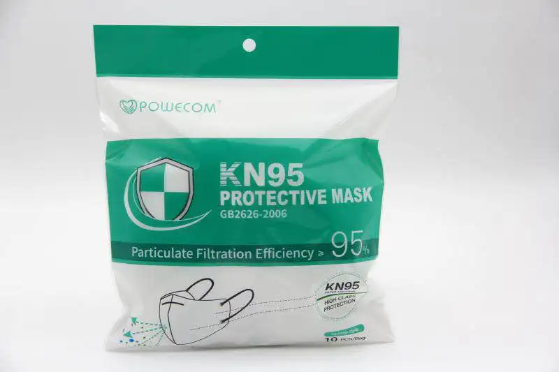  1 POWECOM gb2626-2006 KN95 facemask нетканые лучшие ffp2 ce маска для лица 4ply анти-загрязняющая оптом