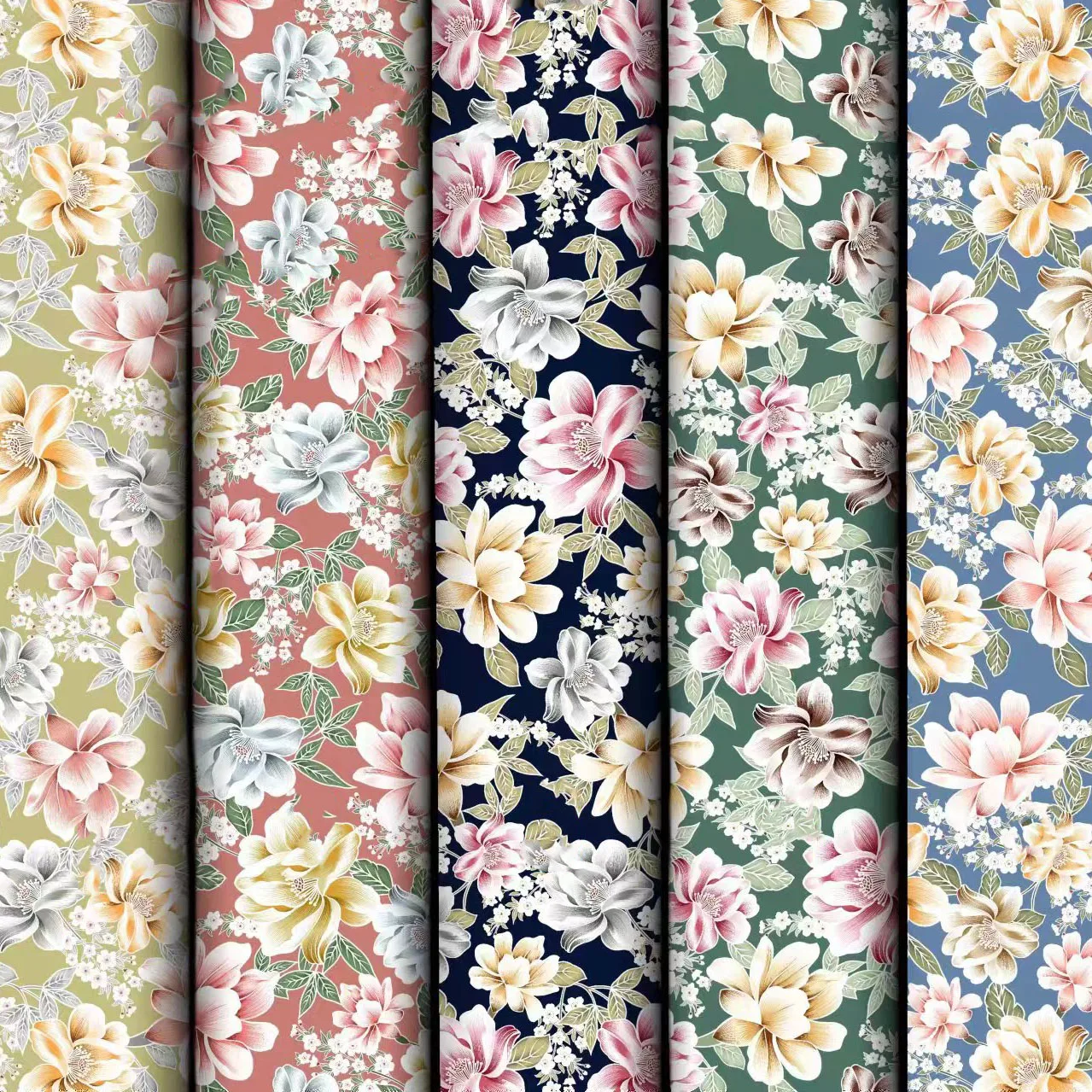 AIXIU 45s soft challis rayon fabric viscose plain fabric rayon floral printed105gsm 100% rayon fabric for dresses