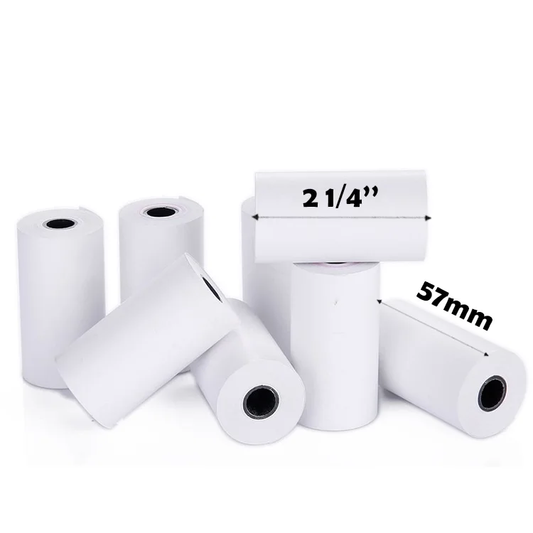 Wholesale thermal paper roll manufacturer customized receipt printer paper 57*40 mm thermal paper till roll for pos atm machine