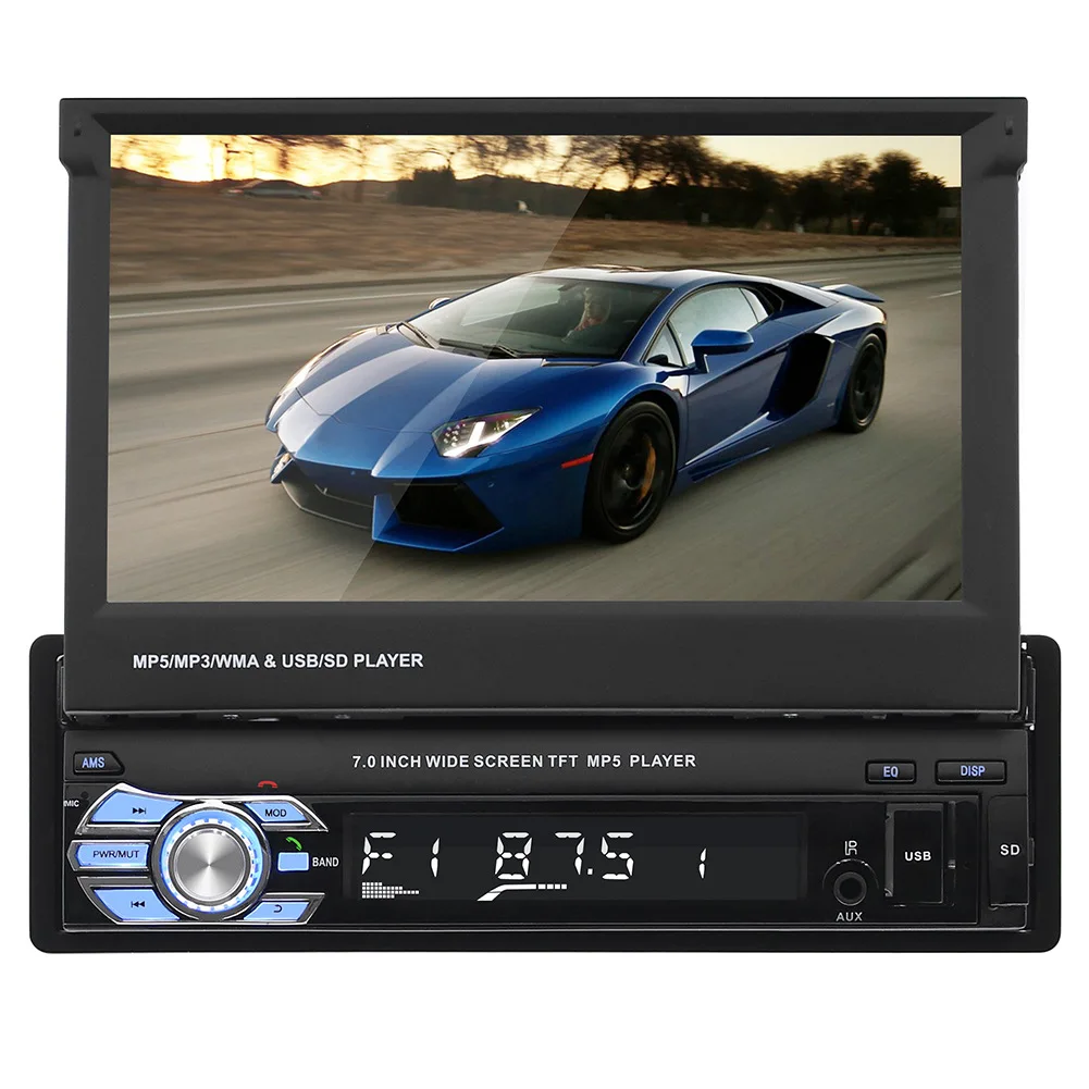 Hd telescope universal auto radio car stereo 7 inch car MP5 card player Car DVD player USB Bluetooth Call with radio