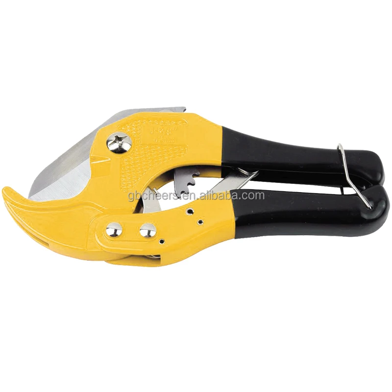 Industrial 42mm Straight Edge Blade Ratcheting Plastic PVC Rotary Pipe Cutter Manual Cutting Tool