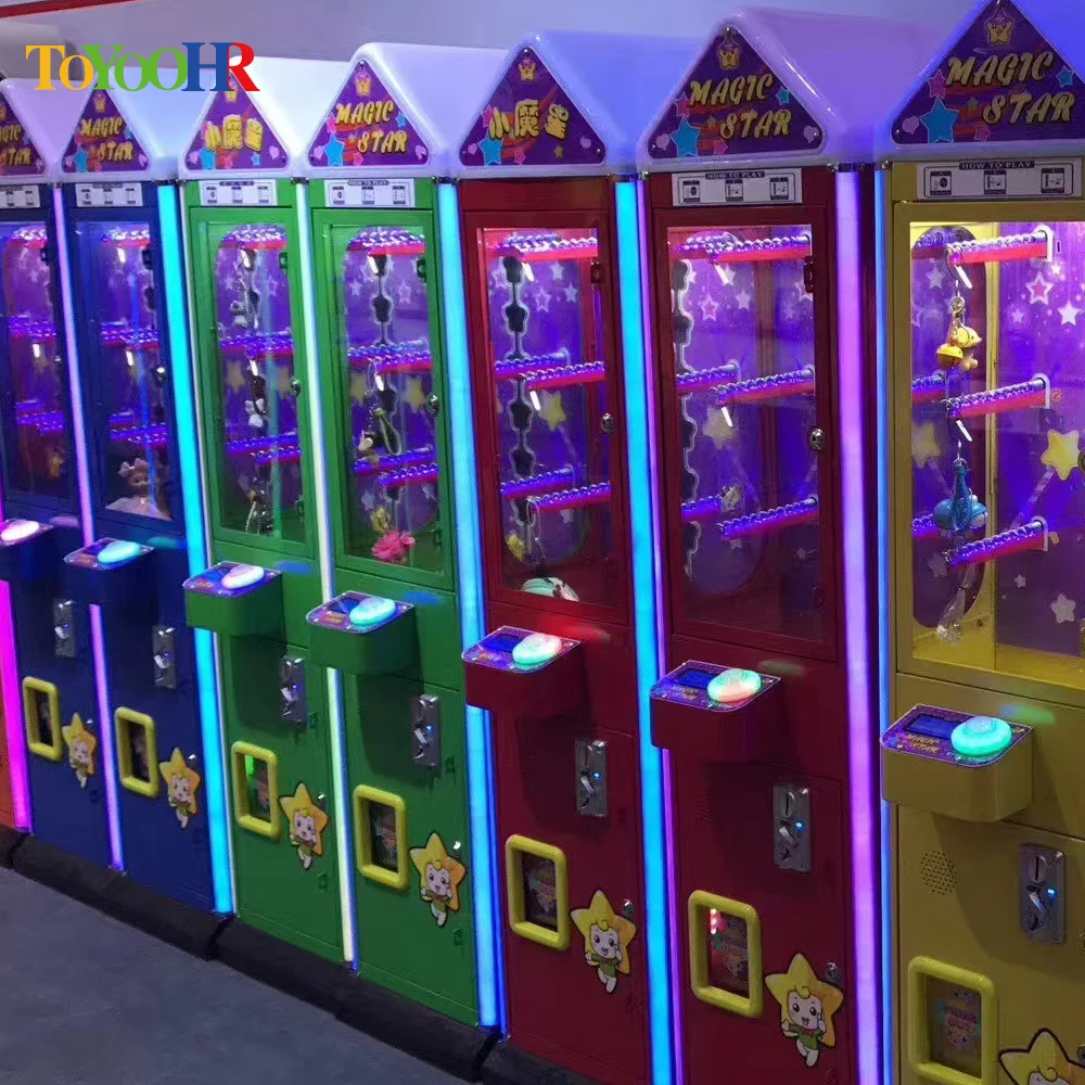 Magic House Mini Coin-Operated Arcade Prize Machine Metal and Plush for Home Entertainment and Fun for Gift Vending
