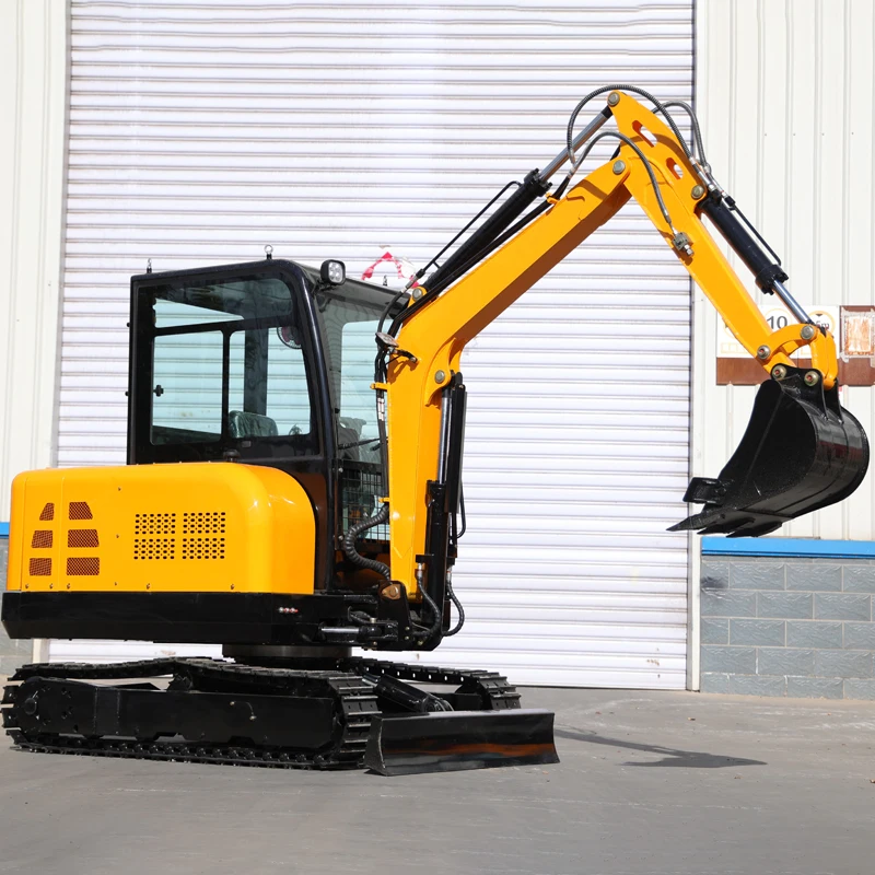 Free Shipping Chinese Hydraulic mini excavator 3 Ton CE/EPA Engine Digger With Cabin Bagger mini  Ton excavators