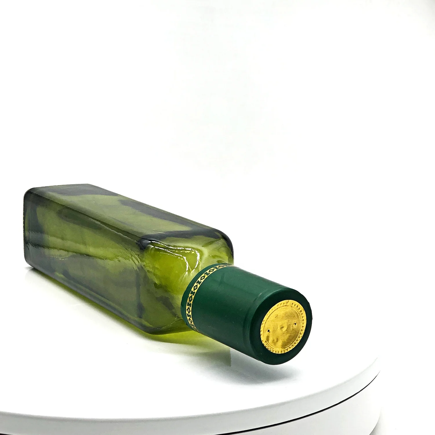 Пустая бутылка для оливкового масла с крышкой, 250 мл, 500 мл, 750 мл, 1 л, прозрачная квадратная стеклянная бутылка для оливкового масла