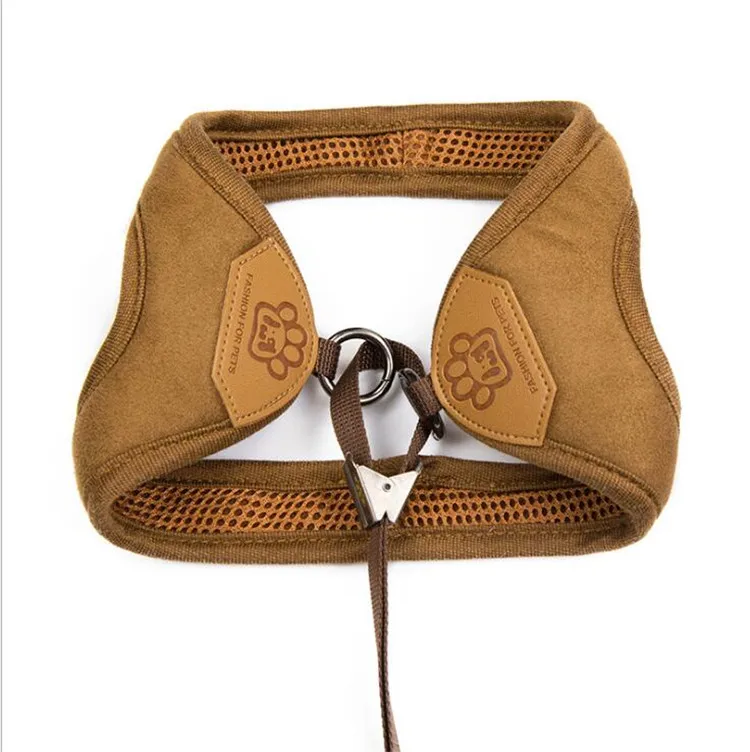 Quality pet chest strap durable outdoor colorful anti lost vest type traction rope dog leash