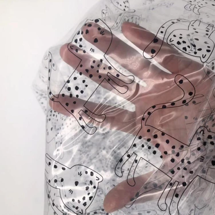 100%Nylon PVC Ultra-transparent TPU Fabric Super-perspective Clothing Windbreaker Waterproof Thin Crystal