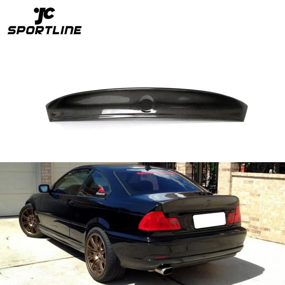 Для BMW углеродное волокно авто задний багажник губа спойлер для E46 CSL