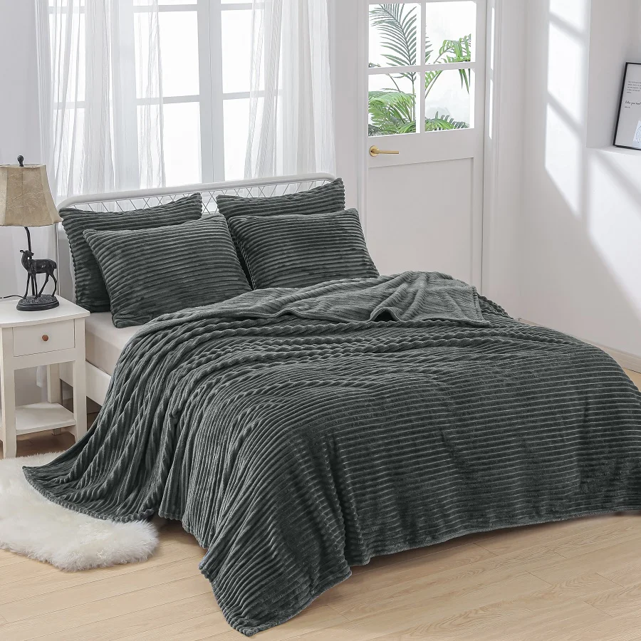 luxury polyester winter blanket custom logo