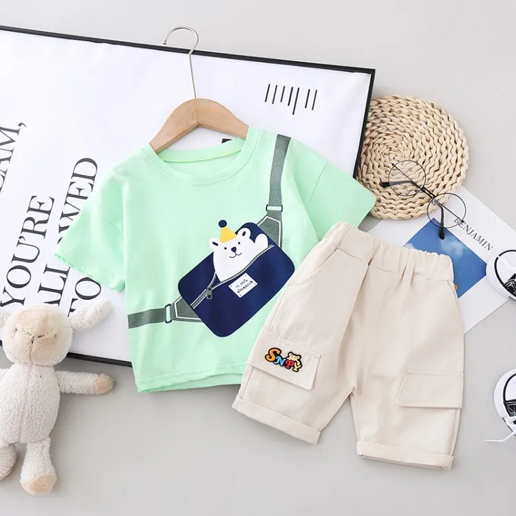 
Factory Direct Sales Summer Clothing Sets Kids Clothing Sets Sports Suit for Children 