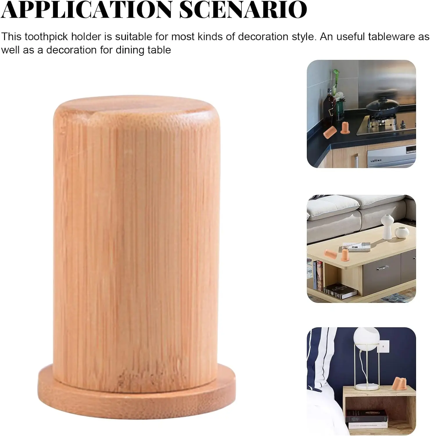 Toothpick Holder Bamboo Toothpick Box Wooden Reusable Toothpick Holder for Unique Home Designs Decorating Unusual Gifts