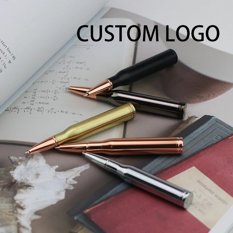 2022 Factory supply Short bullet  Heavy Bullet Shape Ballpoint Pen Unique Writing Ball Pens