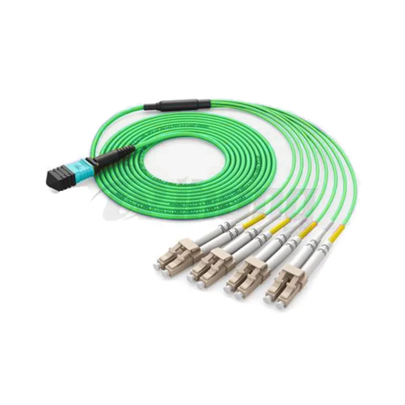 Factory Price  Fiber Optic Patch Cord 40G MM OM5 MPO/MTP-LC 8cores Fanout Jumper