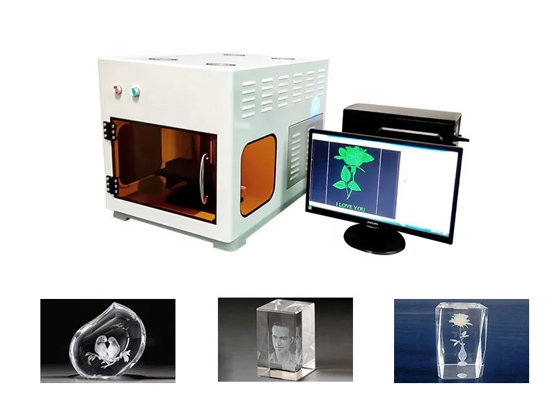 CKD портативный 3D лазерный гравировальный станок для стекла художественное фото внутренний гравер хрустального подарок