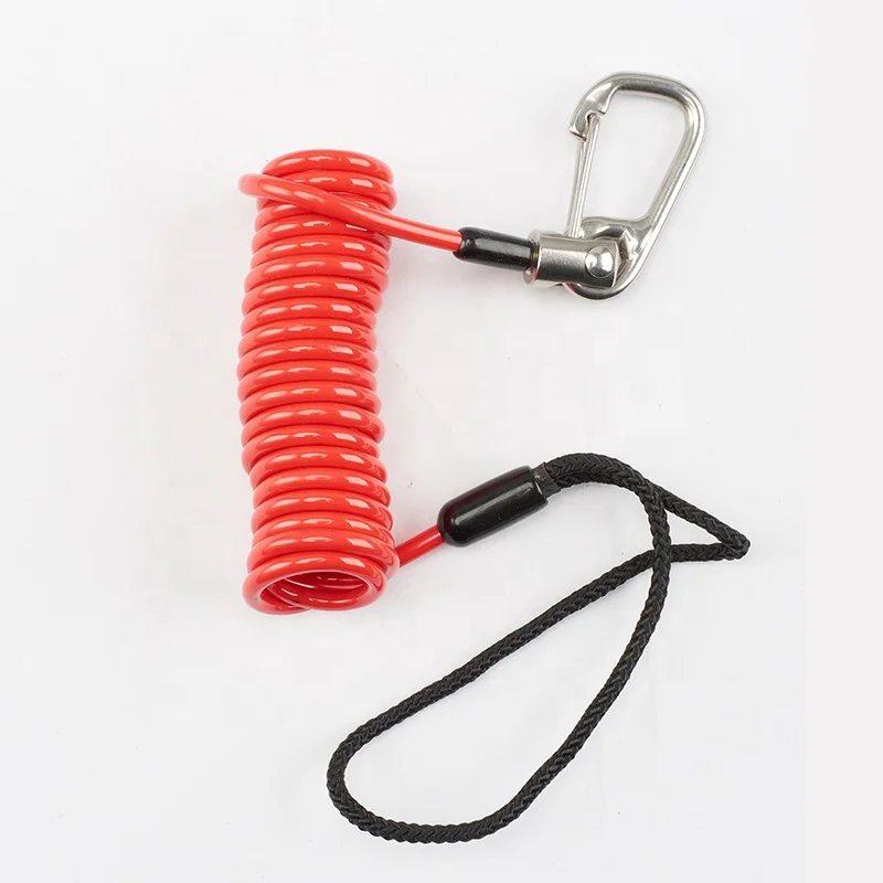 C-Pin 4 FT brake switch breakaway cable spring tool safety spring retractable tool lanyard Trailer Breakaway Cable