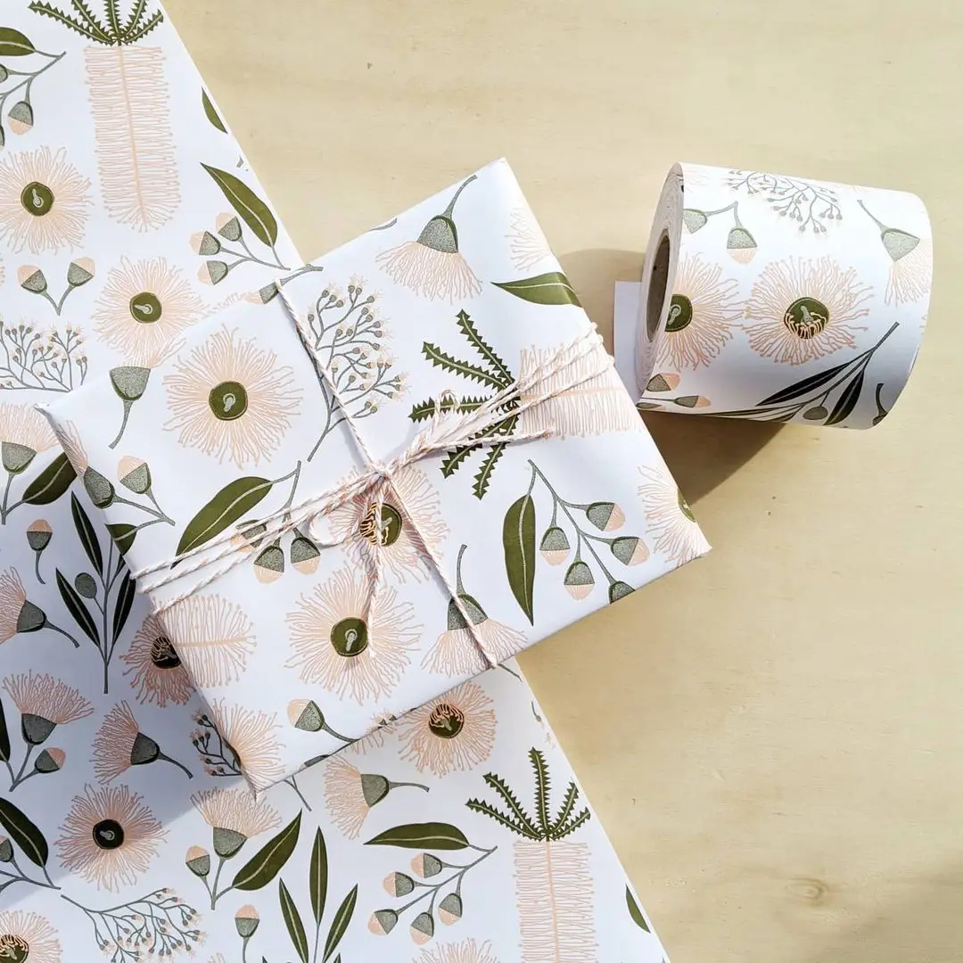 Low MOQ Wholesale Wrapping Paper Custom Tissue Paper Printed Logo 17 gsm for Clothes Shoes Food Packaging