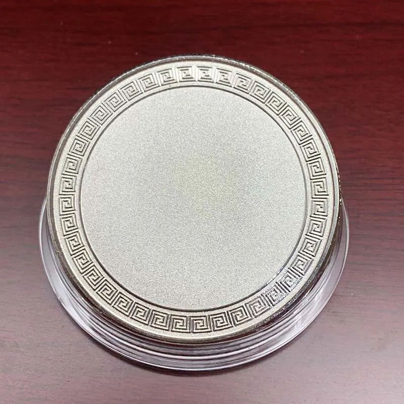 Custom Sublimation Logo Made Round Solid Metal Crafts Polished 40mm 50mm Iron Brass Blank Challenge Coin For Laser Engraving