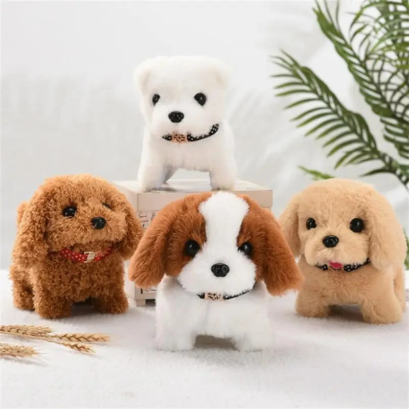 Cute Toy Dogs That Walks and Barks Tail Wagging Plush Interactive Electronic Pets Puppy Montessori Toys for Kids