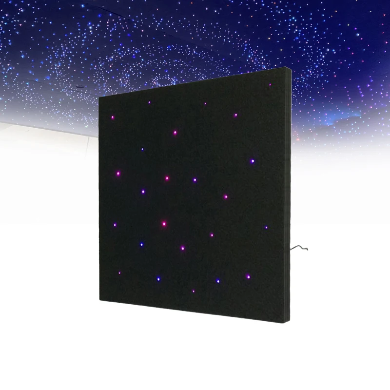 Bedroom fiber optic ceiling RGB light atmosphere lighting polyester star ceiling tile