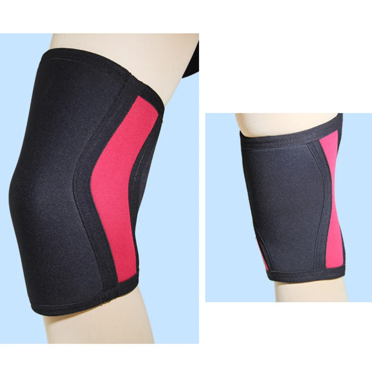 
Custom 7mm Neoprene Elastic Weightlifting Patella Knee Brace Support For Outdoor Sport 