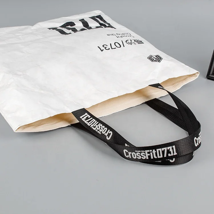 Eco-Friendly Coated Tyvek Bag Waterproof Dupont Tyvek Paper Shopping Tote Bag Custom Print
