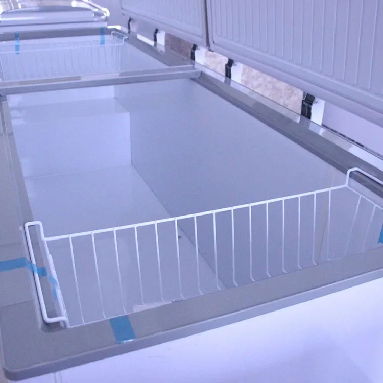 Commercial Super Slim Design New Design Top opening 310l Chest Freezer With Sliding Glass Door for Supermaeket