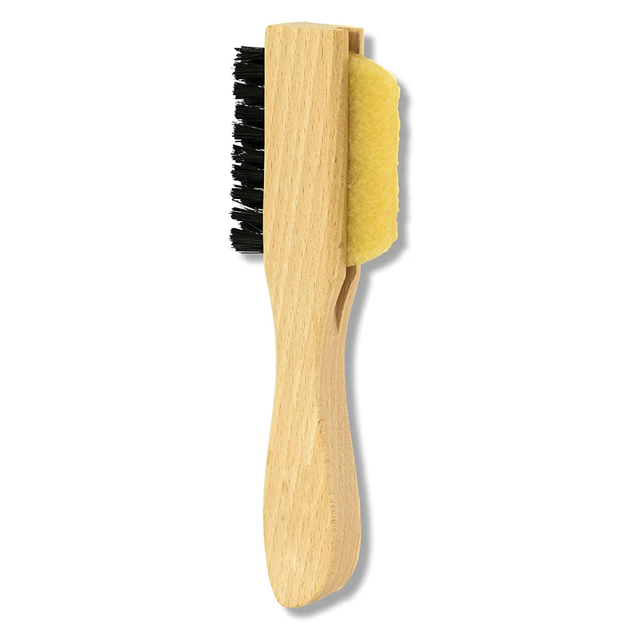Yellow Rubber Suede Eraser with Soft Bristle Brush for Suede Cleaner and Nubuck Brush