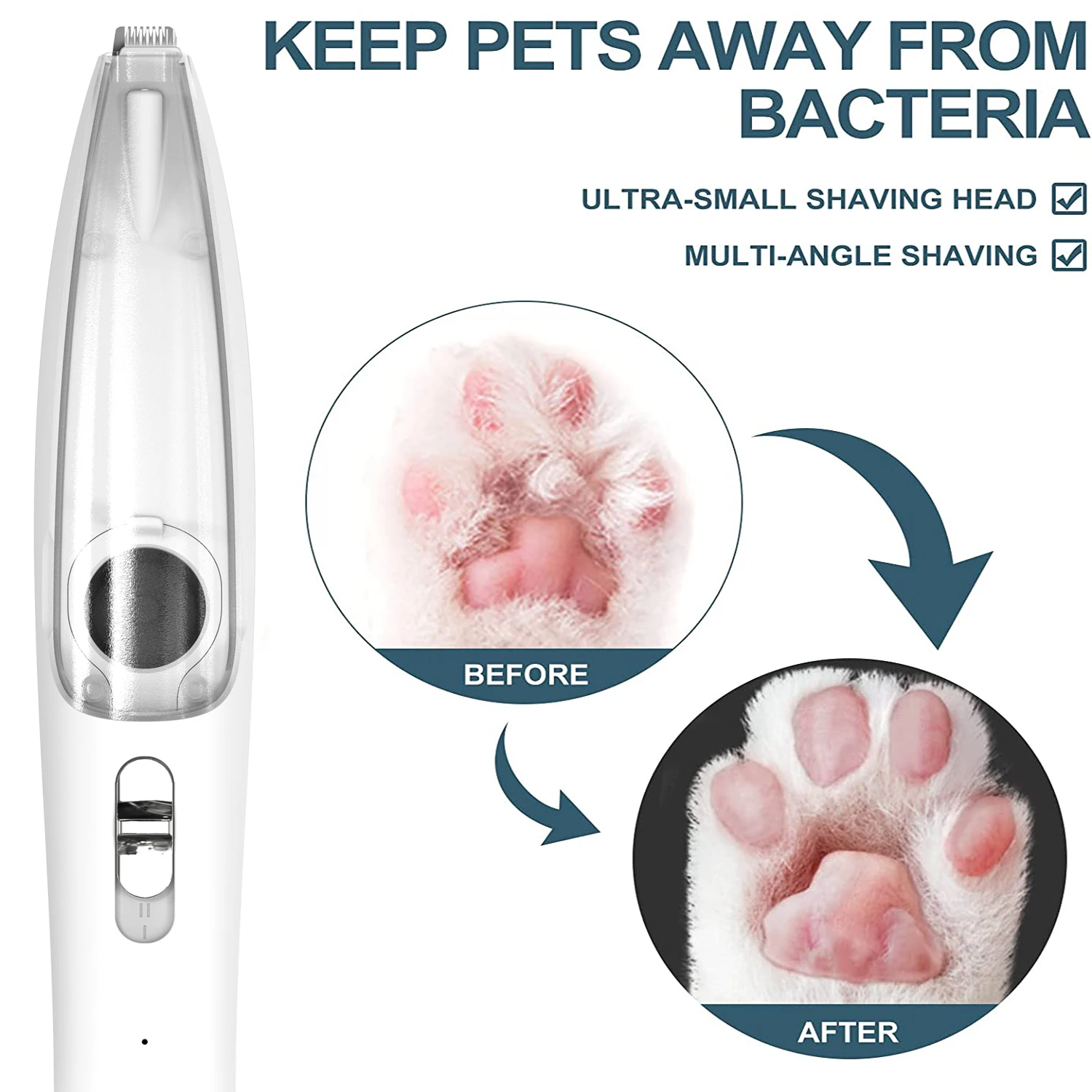 Electric Cat Dog Pet Hair Fur Remover Grooming Brush Comb Vacuum Cleaner Trimmer