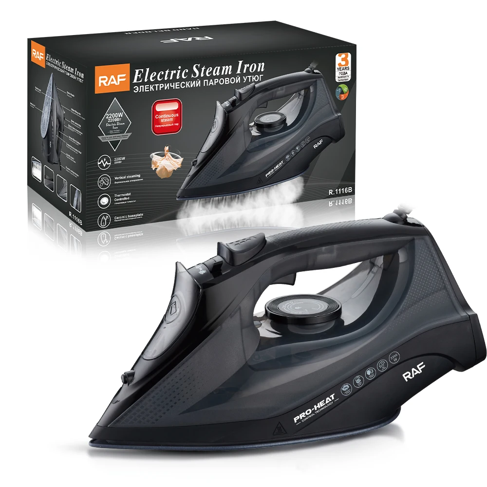 RAF Hot Sale 2200w New Electric Steam Iron Portable Handheld Steamer Ironing for Clothes Ceramic Steam Iron