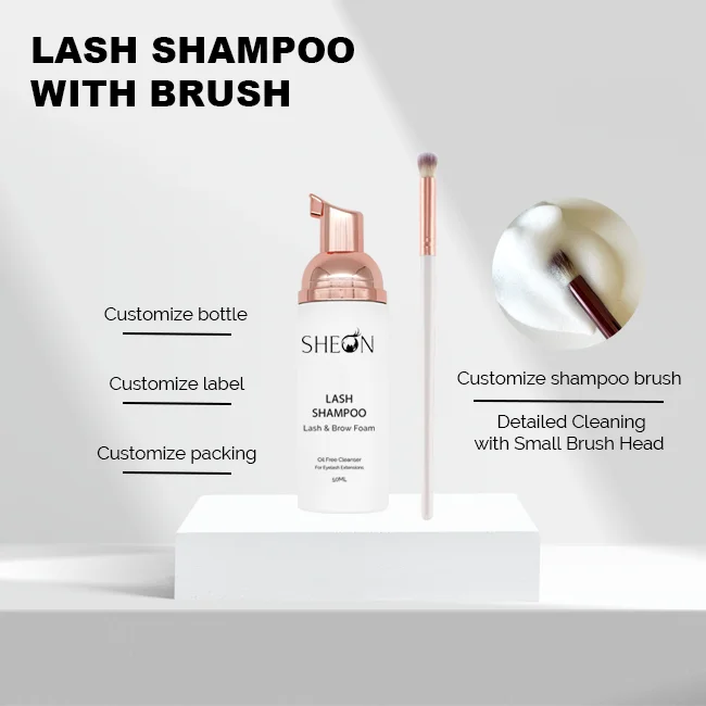 Sheon Lash Shampoo Private Label Lash Cleanser Vegan Eyelash Extension for Lash Wash Eyelash Foam Cleanser